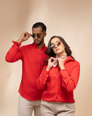 CAMISA AVO LINO MARE RED
