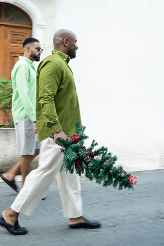 CAMISA AVO LINO STELLA GREEN
