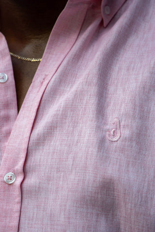 Camisa de Lino Hombre Rosa STELLA | AVO Premium RD
