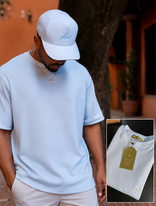 T-Shirt AVO Boxy — Azul Cielo