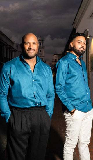 CAMISA AVO LINO STELLA BLUE
