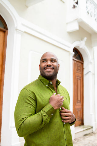 CAMISA AVO LINO STELLA GREEN