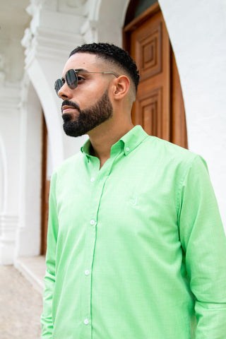 CAMISA AVO LINO STELLA LIGTH GREEN