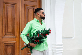CAMISA AVO LINO STELLA LIGTH GREEN