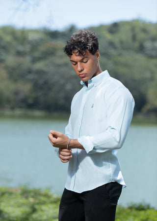 CAMISA AVO LINO MARE LIGHT BLUE