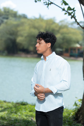 CAMISA AVO LINO MARE LIGHT BLUE