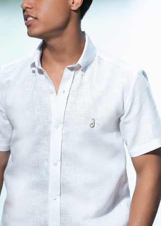 CAMISA AVO LINO MANGA CORTA WHITE