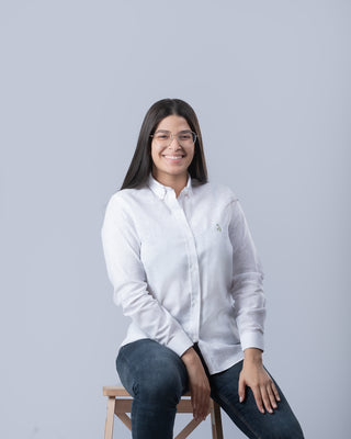 Camisa de Lino Mujer BLANCA AVO Damas | RD$ 2,700