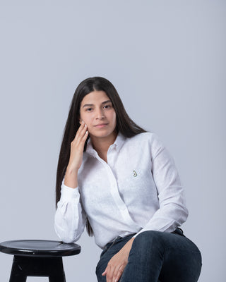 Camisa de Lino Mujer BLANCA AVO Damas | RD$ 2,700