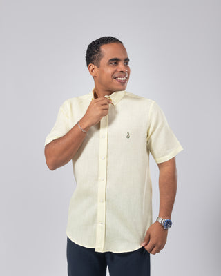 CAMISA AVO LINO MANGA CORTA YELLOW