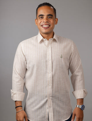 CAMISA AVO LINO TERRA BROWN