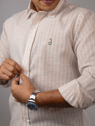 CAMISA AVO LINO TERRA BROWN