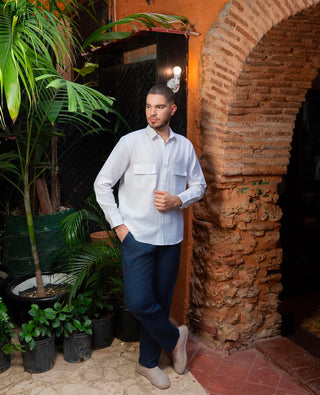 Pantalón Lino AVO — Azul Marino