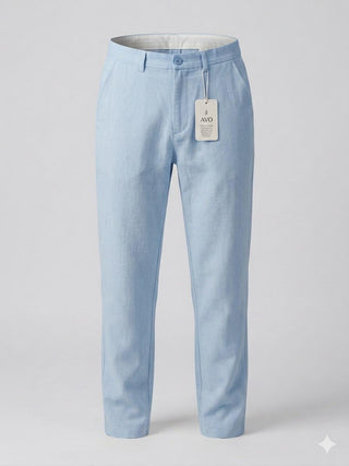 Pantalón Lino AVO — Azul Claro