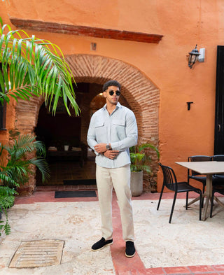 Pantalón Lino AVO — Beige